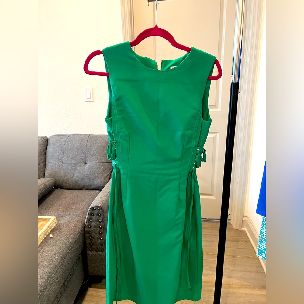Calvin Klein Green dress ties up the sides.   Never worn.